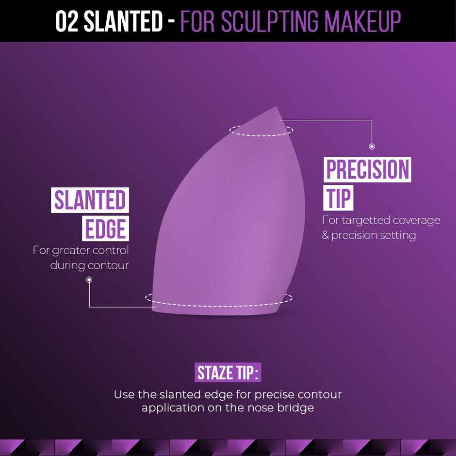 Staze HD BlendPro Beauty Blender Sponge |02 Slanted