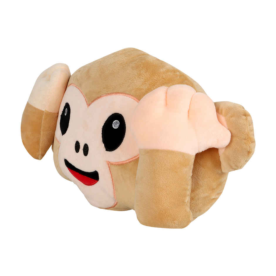 DearJoy Monkey Head Pillow Soft Toy - Brown