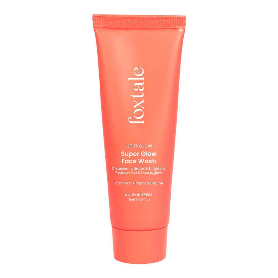 Foxtale Super Glow Face Wash | Papaya Enzyme & Vitamin C | Tan Removal