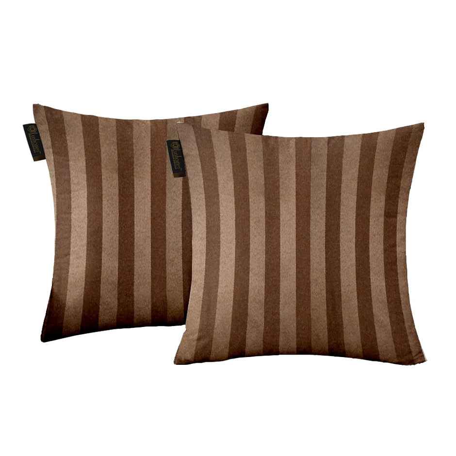 Lushomes Bolster Cushion Covers - Brown | 16 x 16 inch