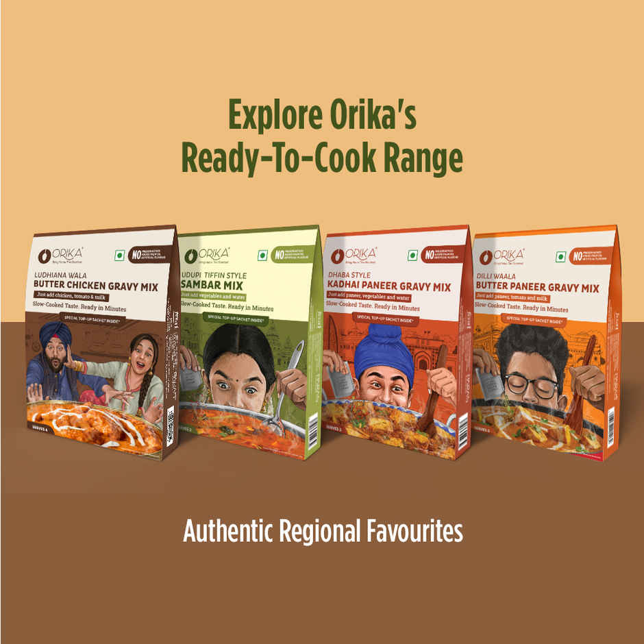 Orika Udupi Tiffin Style South Indian Sambar Mix | With Special Taste Maker Sachet