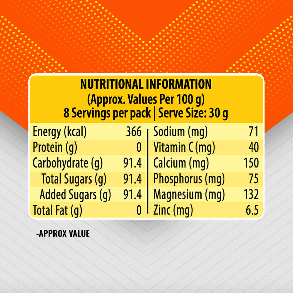 Glucon-D Tangy Orange with 3 Benefits of Energy, Recovery, and Immunity