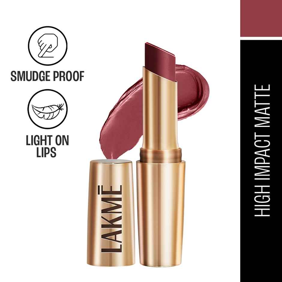 Lakme 9to5 Powerplay Priming Matte Lipstick, Lasts 16hrs, Rosy Sunday