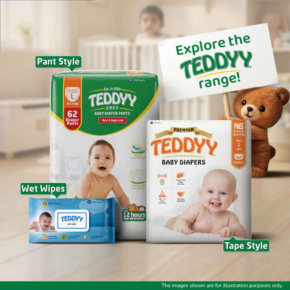 Teddyy Baby Easy Pant Style Diaper | XL | 34 pcs
