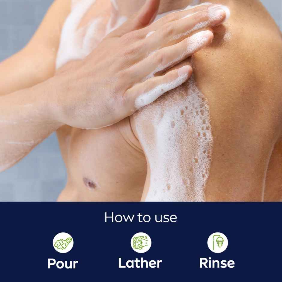 Nivea Men Cool Kick with Refreshing Icy Menthol Shower Gel for Body Face & Hair