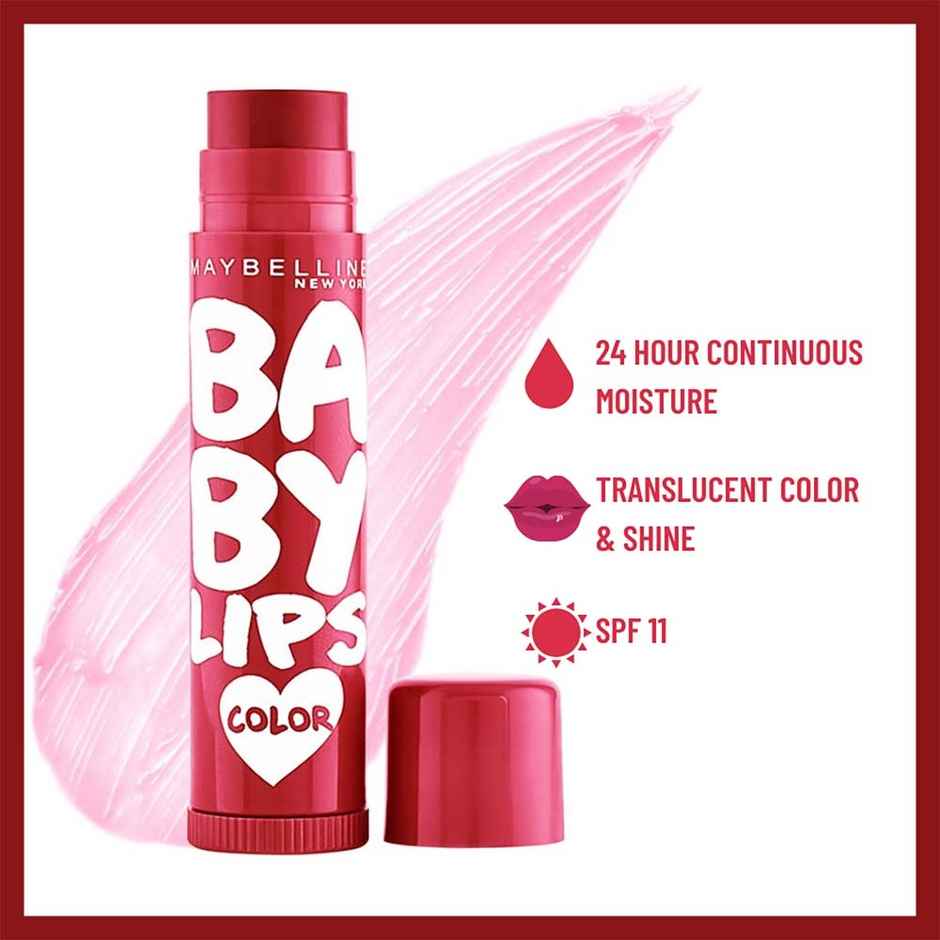 Maybelline New York Baby Lips Color Lip Balm with SPF 11 Up To 24H Moisture - Berry Crush