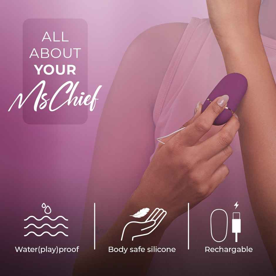 MsChief Electro Massager Pleasure Egg With Remote | 12 Frequencies | Waterproof | Massager