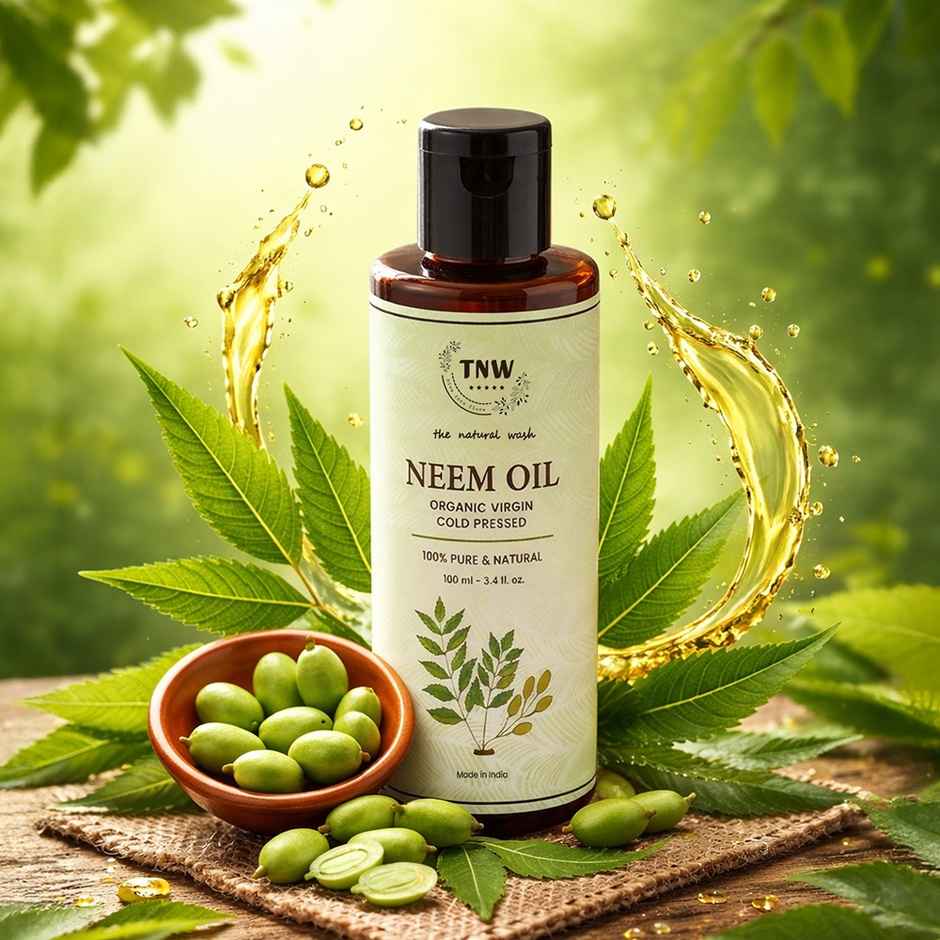 TNW The Natural Wash Pure Neem Oil for Hair & Skin - Controls Acne & Dandruff Combo