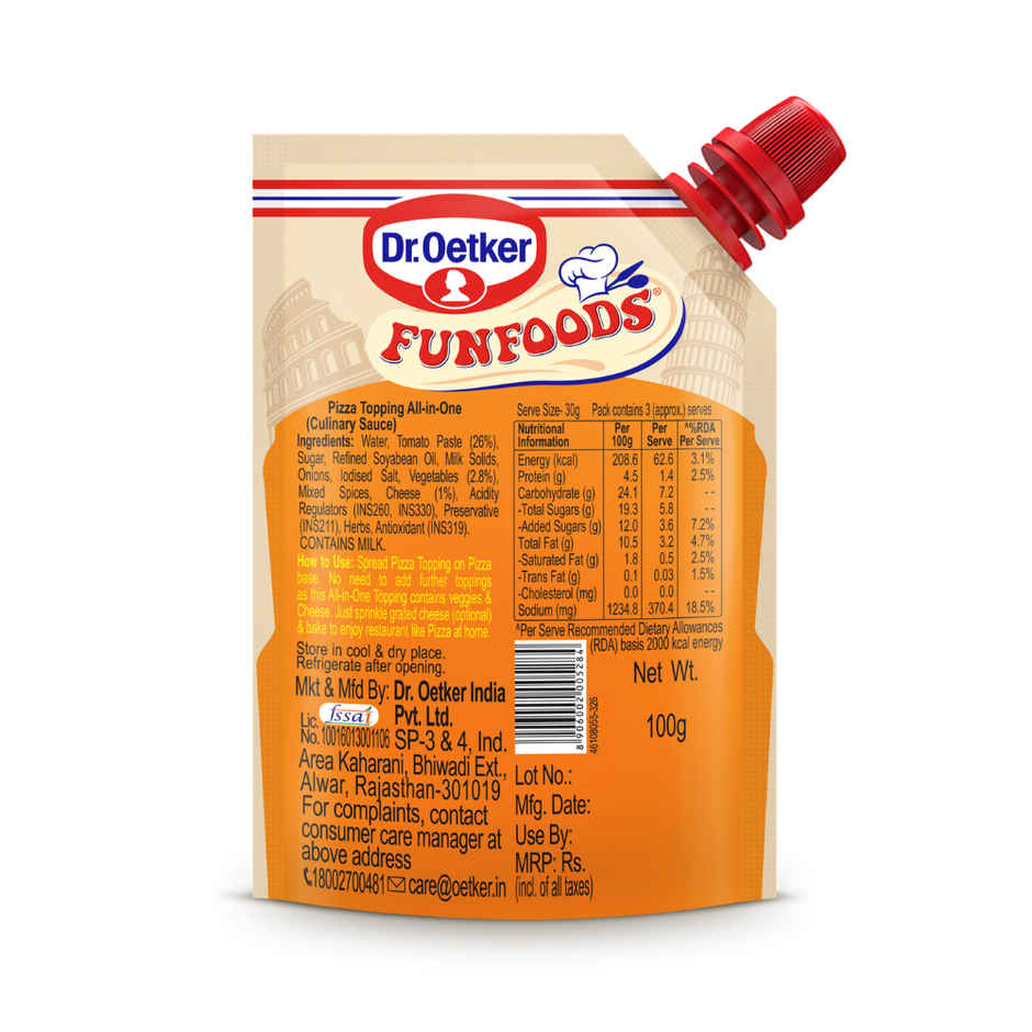 Dr. Oetker Fun Foods Pizza Topping