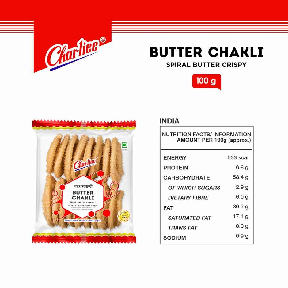 Charliee Butter Chakli | Crunchy Snack Rings