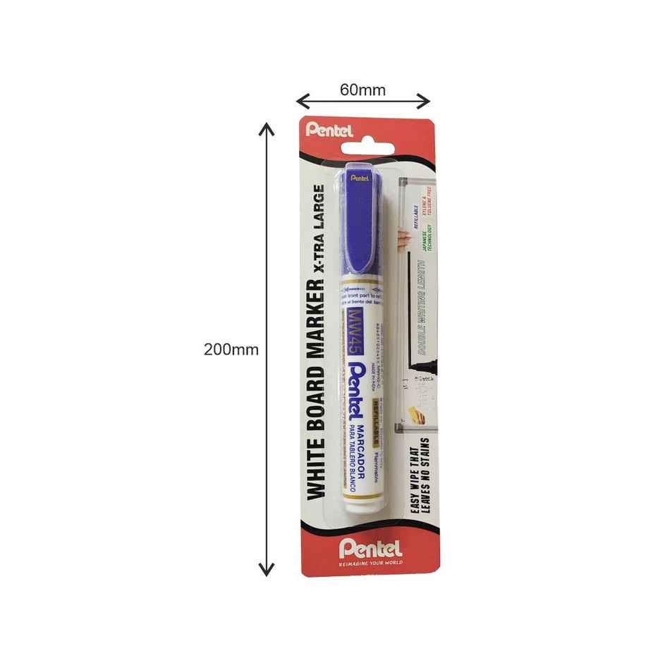 Pentel MW45 White Board Marker Bullet Tip Single Blue Ink