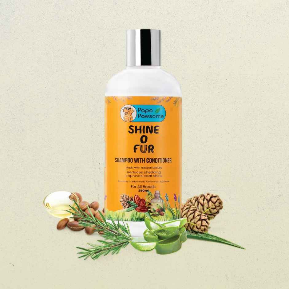 Papa Pawsome Shine O Fur Shampoo with Conditioner For Dog