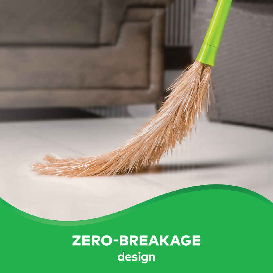 Scotch-Brite No-Dust Broom, Long handle, Easy floor cleaning (Multi-use)