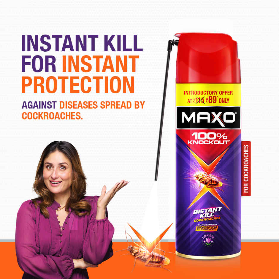 Maxo Crawling Insect Killer, Cockroach Killer Spray |Floral Fragrance