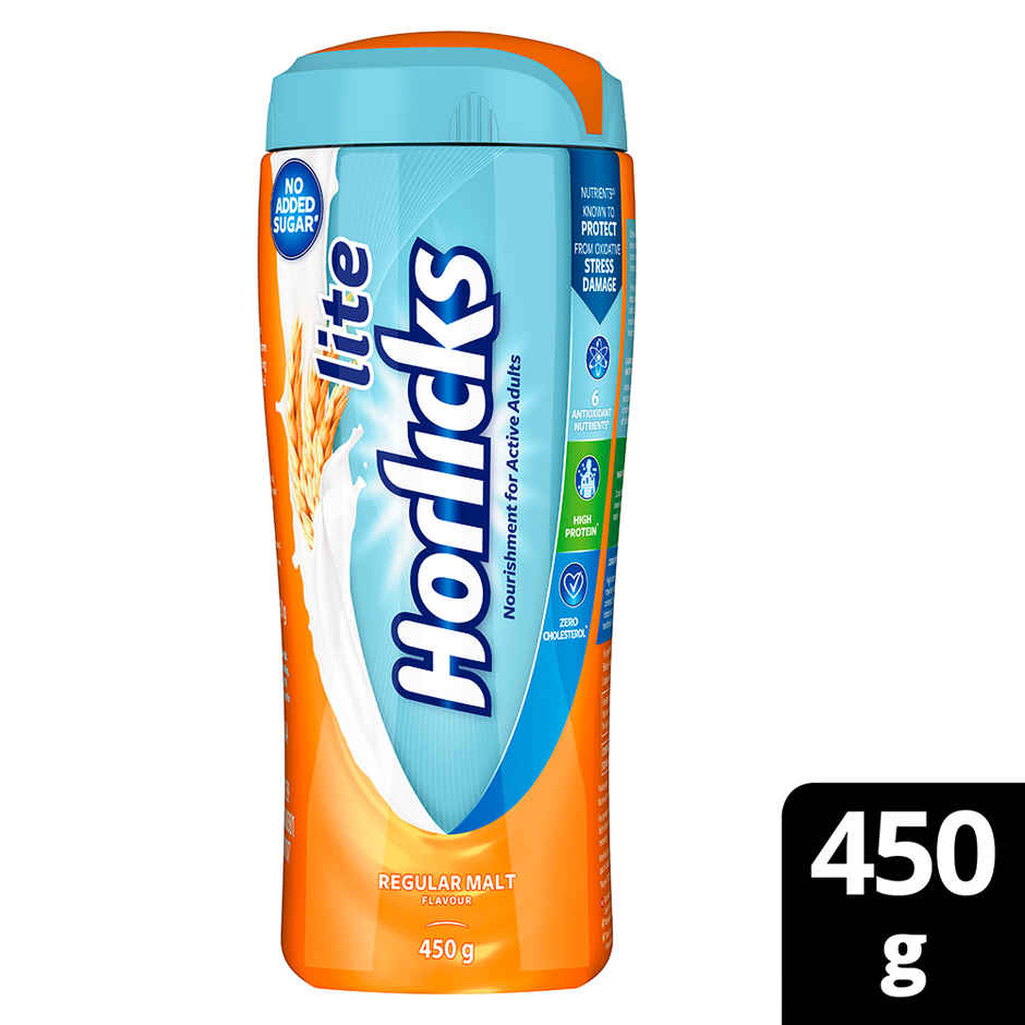 Horlicks Lite Jar Regular Malt Drink Mix