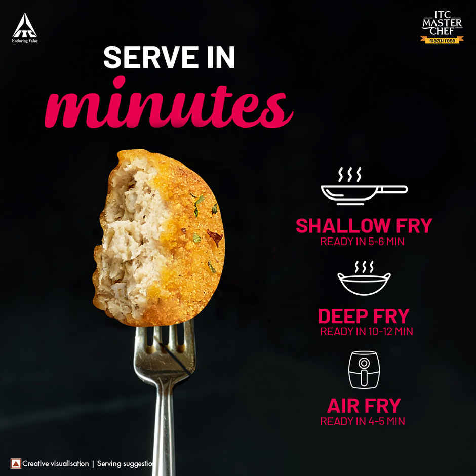 ITC Master Chef Desi Style Chicken Patty | Goodness of Protein | No Added Preservatives | 6 pieces
