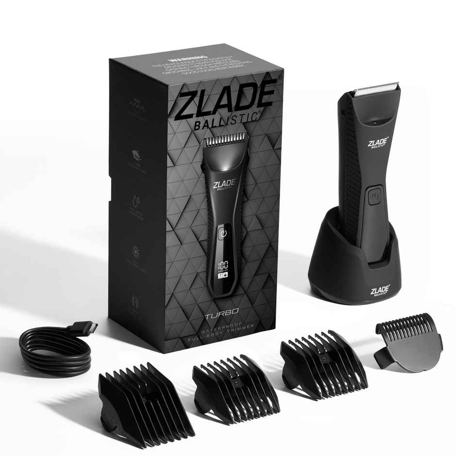 Zlade Ballistic TURBO 3.0 Full-Body Manscaping Trimmer for Men | Beard, Body & Balls
