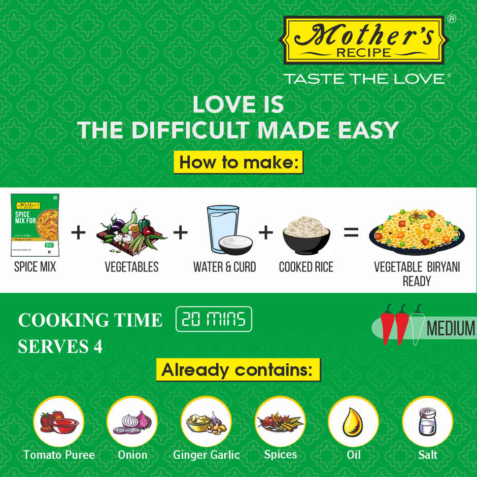 Mothers Recipe VEG Biryani Masala Mix