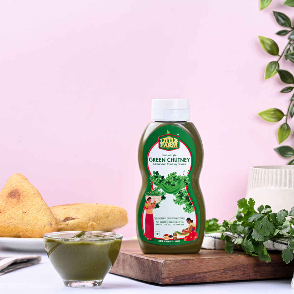 The Little Farm Co. Green Coriander Chutney | Sauce | No Added Preservatives