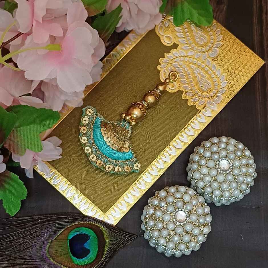 Gullak Tassel Sequin Lumba Rakhi - Shiny and Elegant