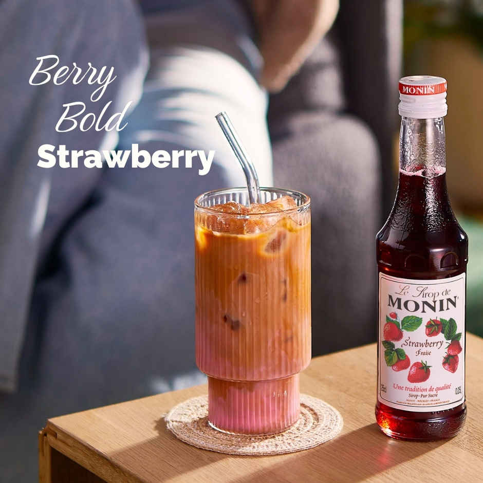 Monin Strawberry Syrup For Cocktail | Mocktails |Slush