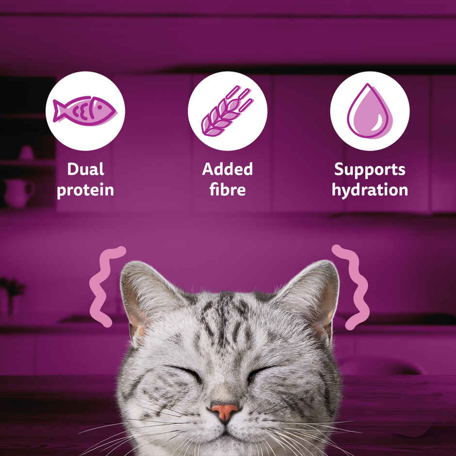 Whiskas Tasty Mix Adult Wet Cat Food | Seafood Cocktail Wakame Seaweed in Gravy