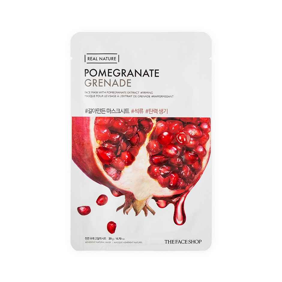 The Face Shop Real Nature Pomegranate Face Mask (Sheet Mask) Combo