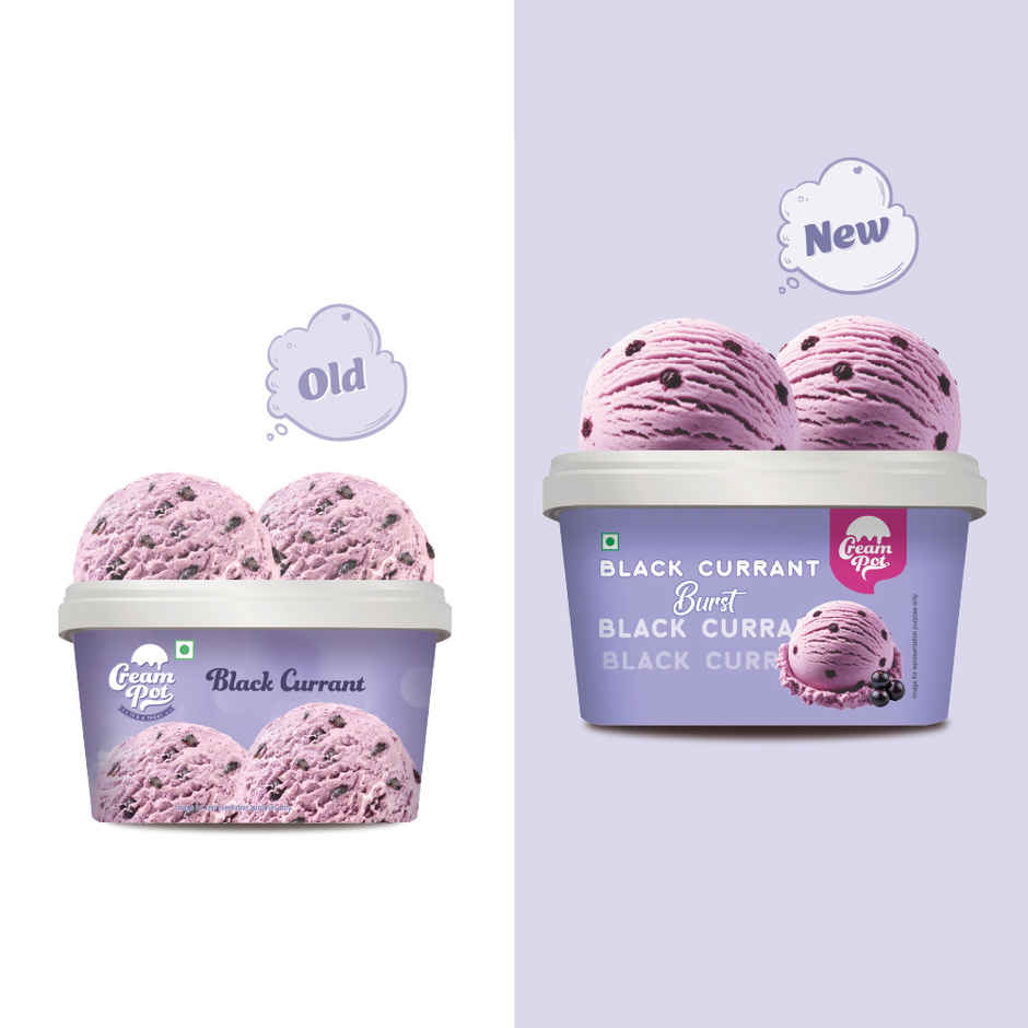 Cream Pot Black Current Tub | Frozen Dessert Tub