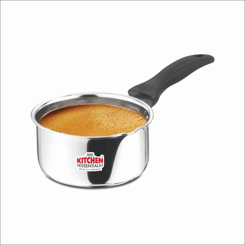 Kitchen Essentials Flat Bottom Premium Quality Sauce Pan 12, Diameter 19 Cm, Capacity 2000 ml