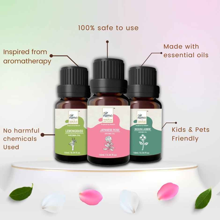 Air Roma Pack of 6 Pure | Natural And Undiluted Diffuser Oil