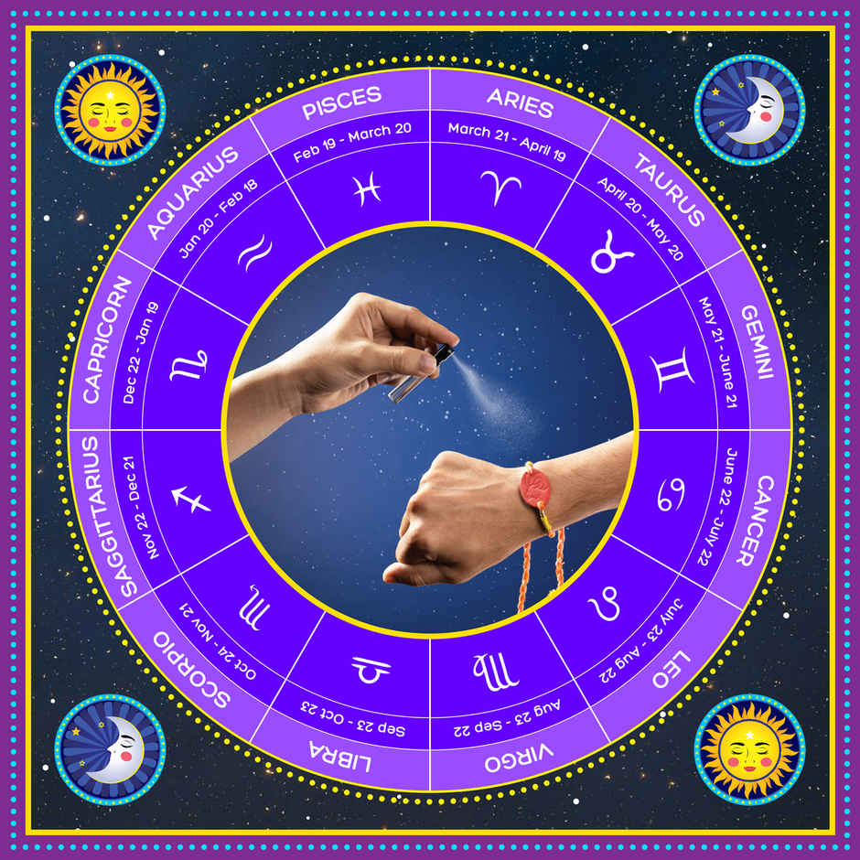 Zodiac Pisces Rakhi for Brother (Phool)