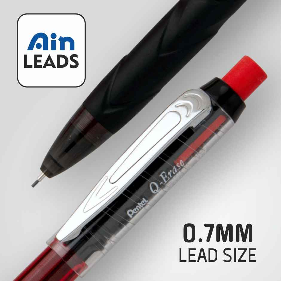 Pentel Q Erase Mechanical Pencil With Eraser Single Black Body