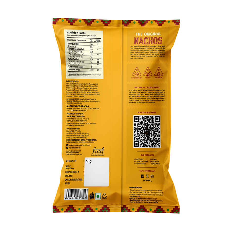 4700BC Cheese & Jalapeno Nachos | Made In Avocado Oil