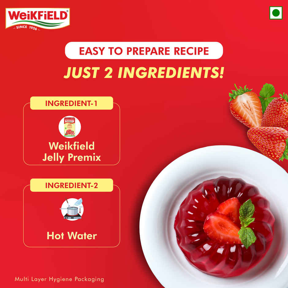 Weikfield Jelly Crystals Strawberry Flavour Carton