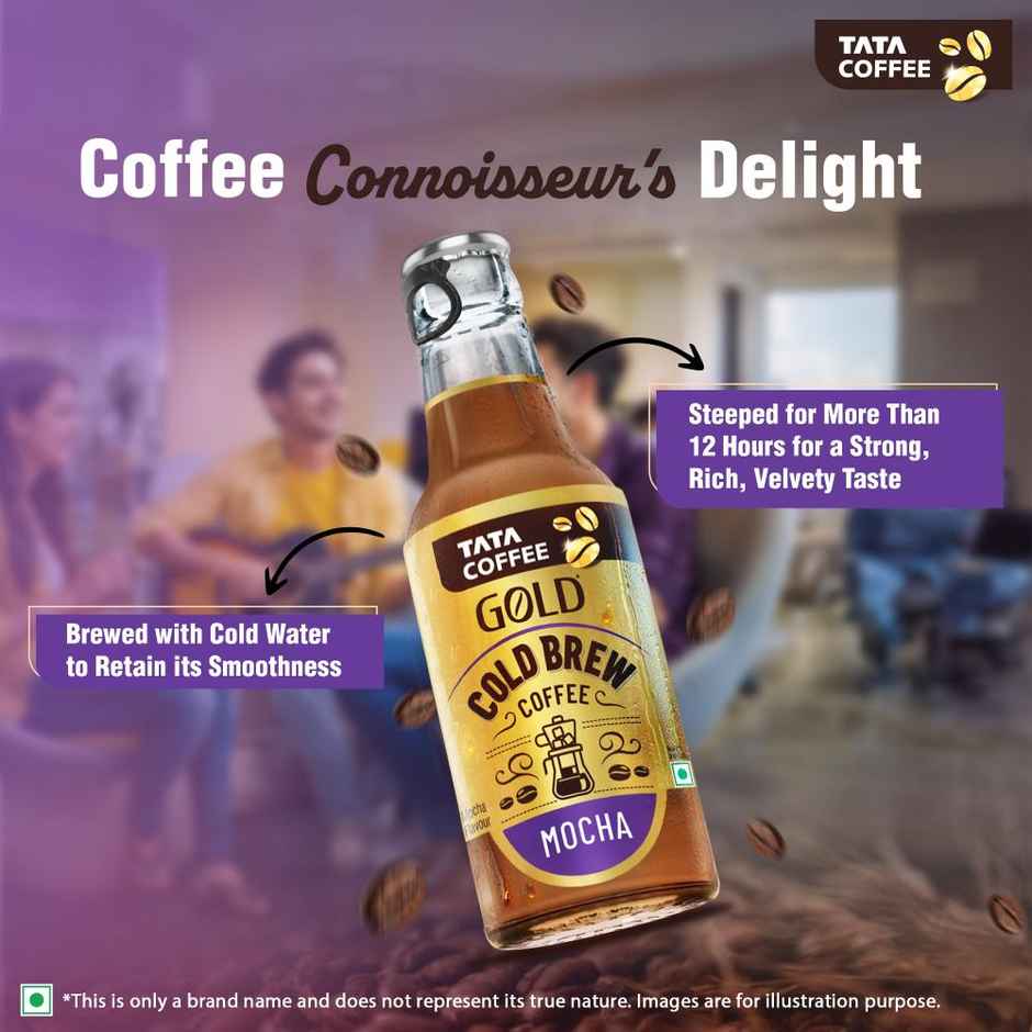 Tata Cold Brew Coffee, Mocha Iced Coffee, Rich & Creamy, Ready to Drink