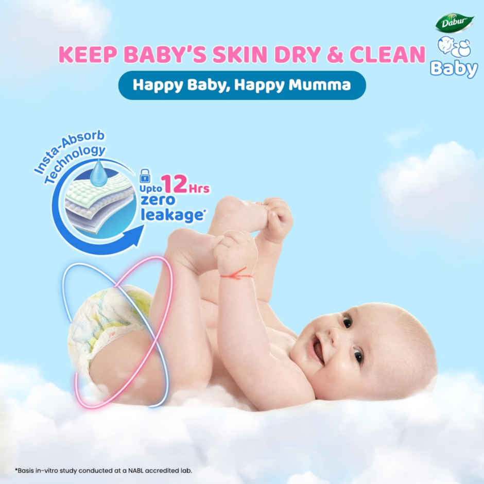 Dabur Baby Super Pants - XL 24 Pcs 12-18 Kg Insta-Absorb Technology Baby Diaper