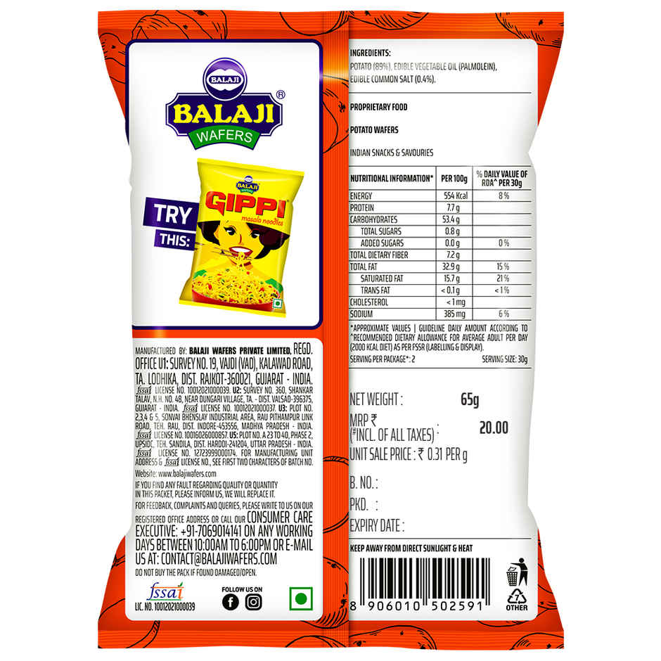 Balaji Crunchem Simply Salted Wafers