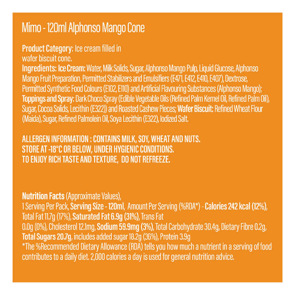Mimo Crave Cone Alphonso Mango Combo