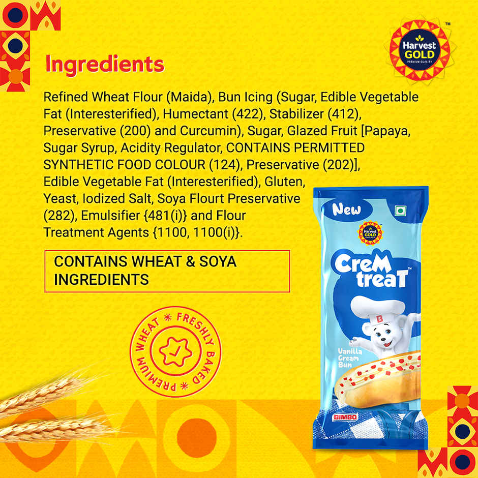 Harvest Gold Cremtreat Vanilla Cream Bun