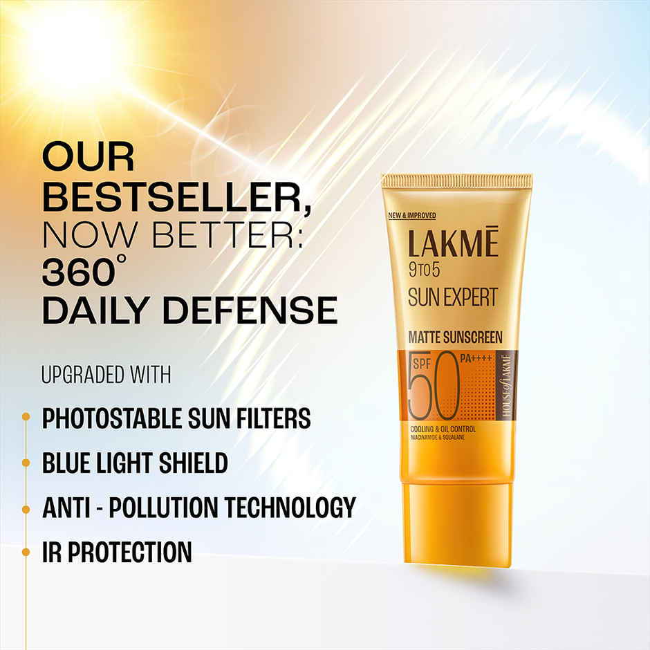 Lakme Matte Sunscreen SPF 50 PA+++ UVA|B Protection