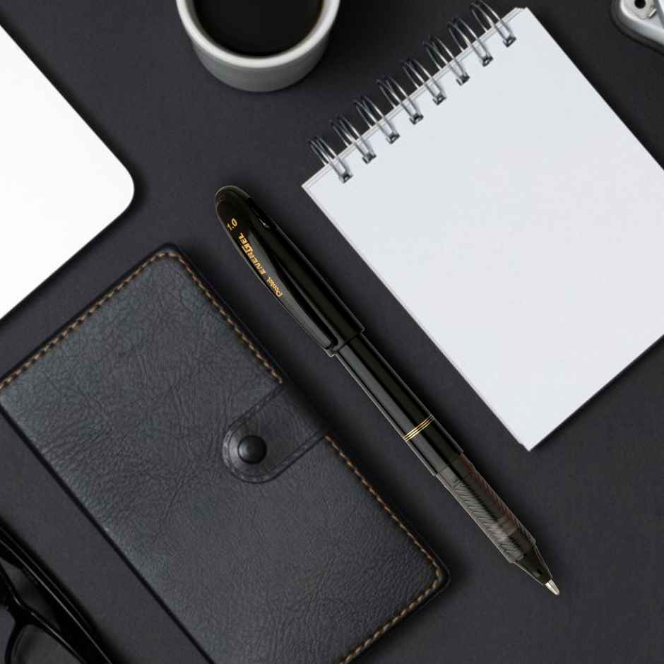 Pentel BL410 Energel Bold Single Black Body Blue Ink