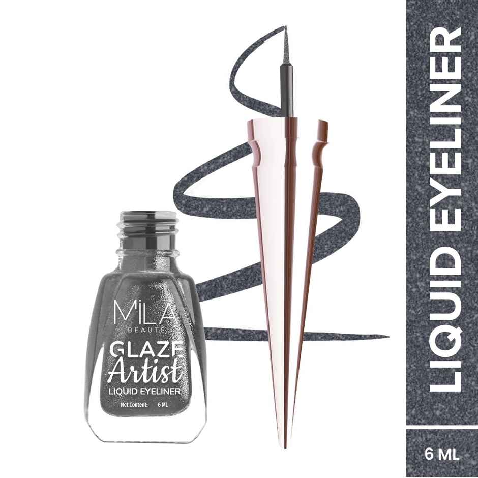 Mila Beaute Glaze Artist Liquid Eyeliner Waterproof & Smudge Proof Magical - Grey