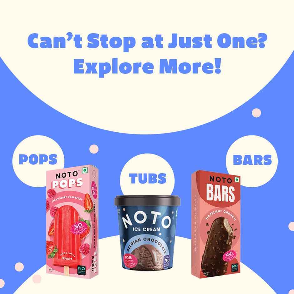 NOTO Dark Chocolate Minis Sugar Free, Guilt Free Ice Cream