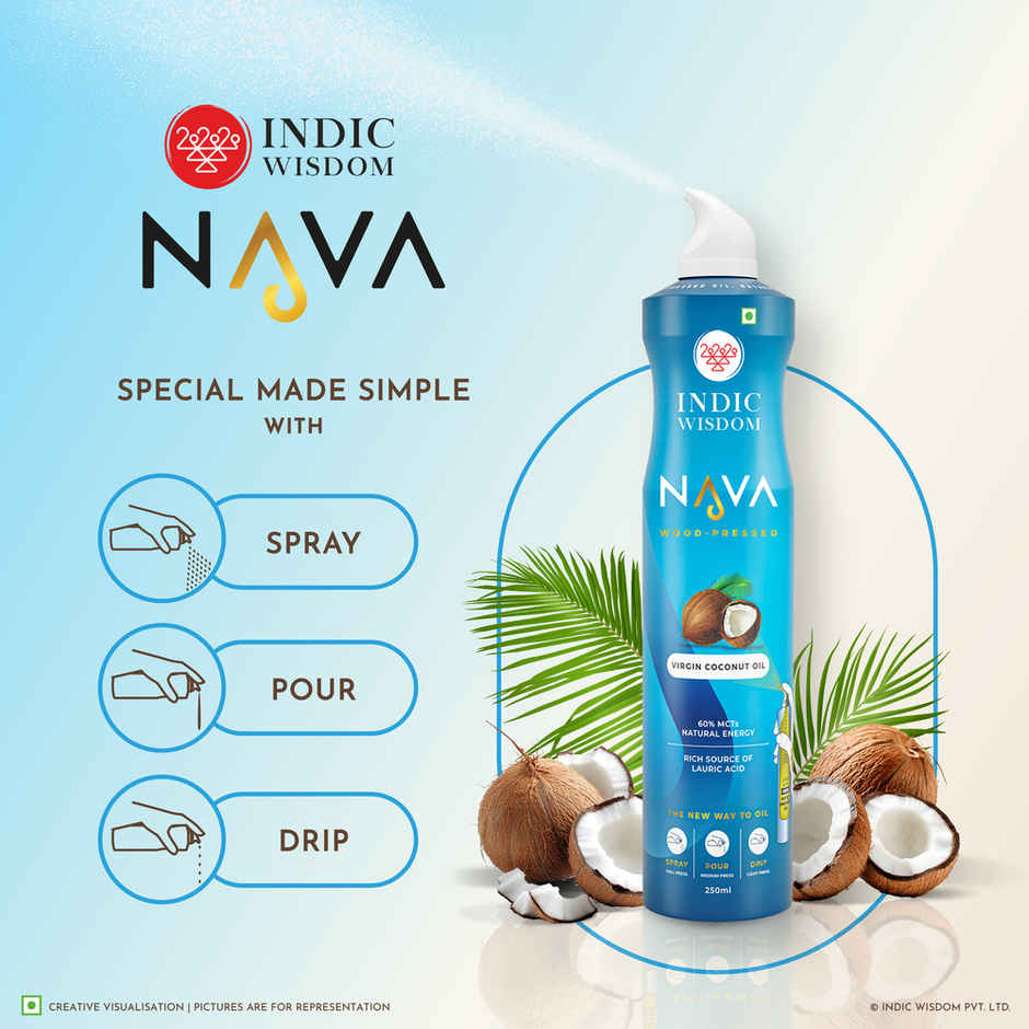 Indic Wisdom Nava Spray - Virgin Coconut Wood Pressed Oil (Multi-Purpose)