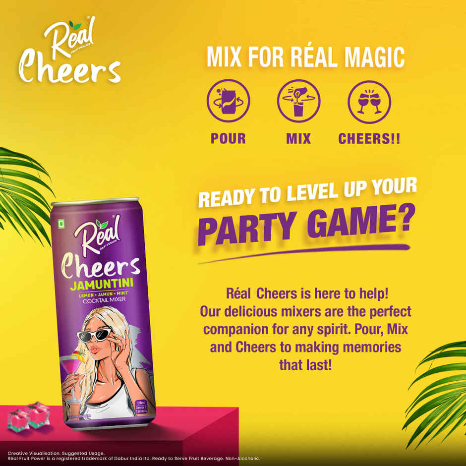 Real Cheers Jamuntini Cocktail Mixer | Ready & Convenient