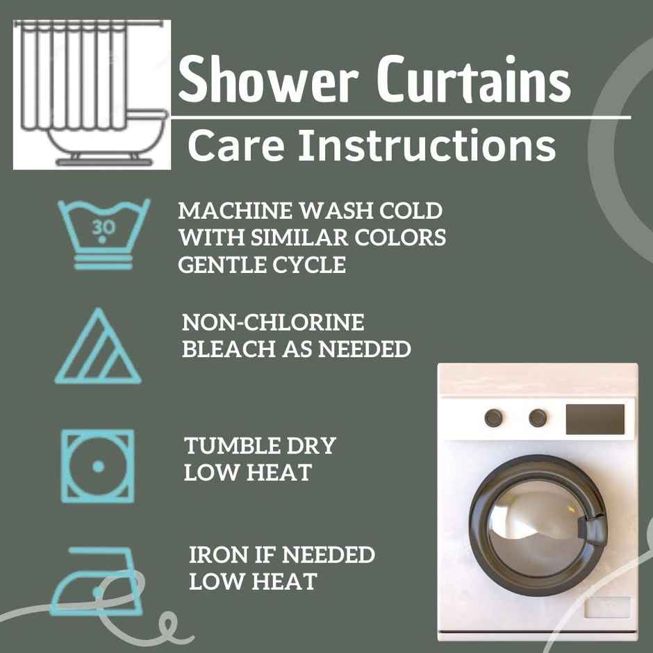 Lushomes Shower Curtain - Blue | Printed Dessert | Non-PVC | Water-Repellent | 72 x 80 inch