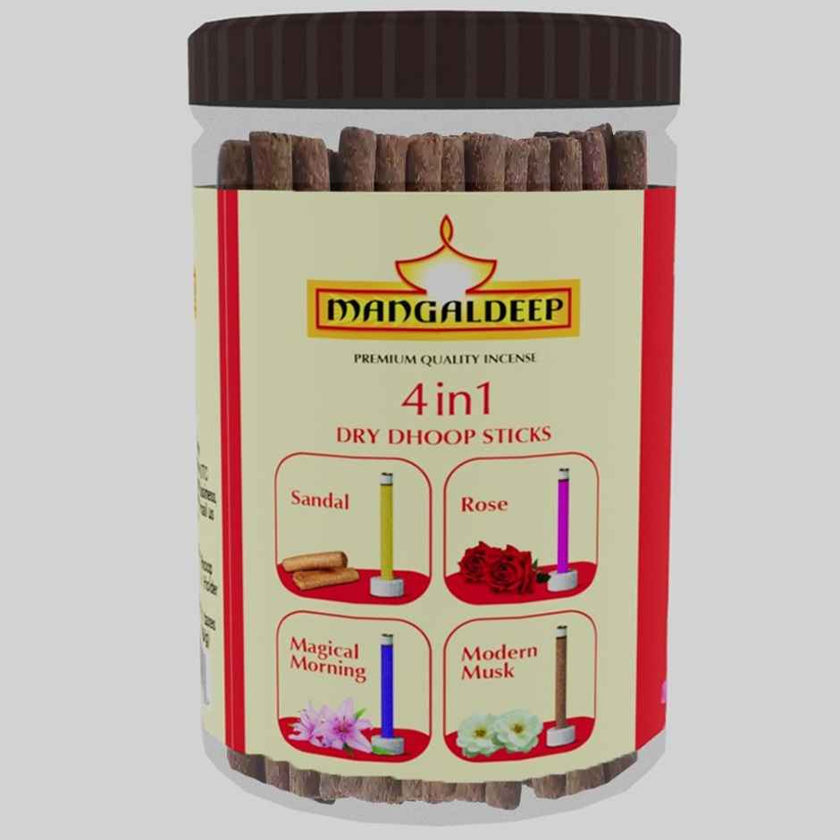 Mangaldeep 4In1 Bambooless Dhoop Sticks Jar