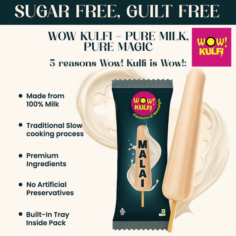 Wow! Malai Kulfi Ice Cream | Sugar Free