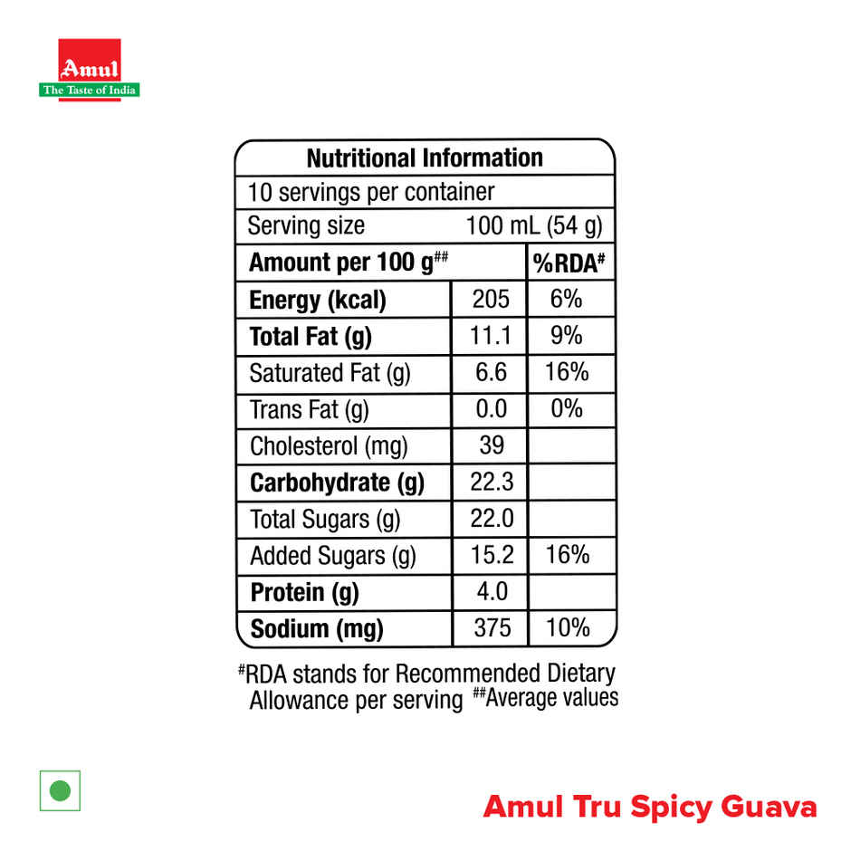 Amul Tru Spicy Guava Ice Cream Tub