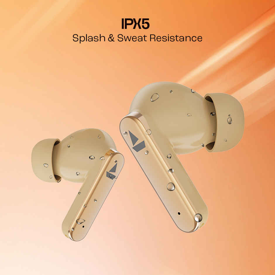 boAt Airdopes 301 TWS Earbuds W 75H Playtime, Quad Mics Enx Tech Beast Mode For Gaming Sunset Blush